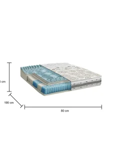 Materasso struttura resistente singolo 80x190 in Memory Foam sfoderabile - Agnosine