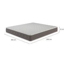 Materassi|Materassi Matrimoniali > Dmora Materasso supporto efficace matrimoniale 180x200 in Memory Foam - Allik Bianco