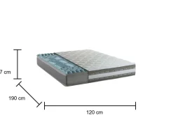 Materasso termoregolante piazza e mezza 120x190 in Memory Foam sfoderabile - Mariasole