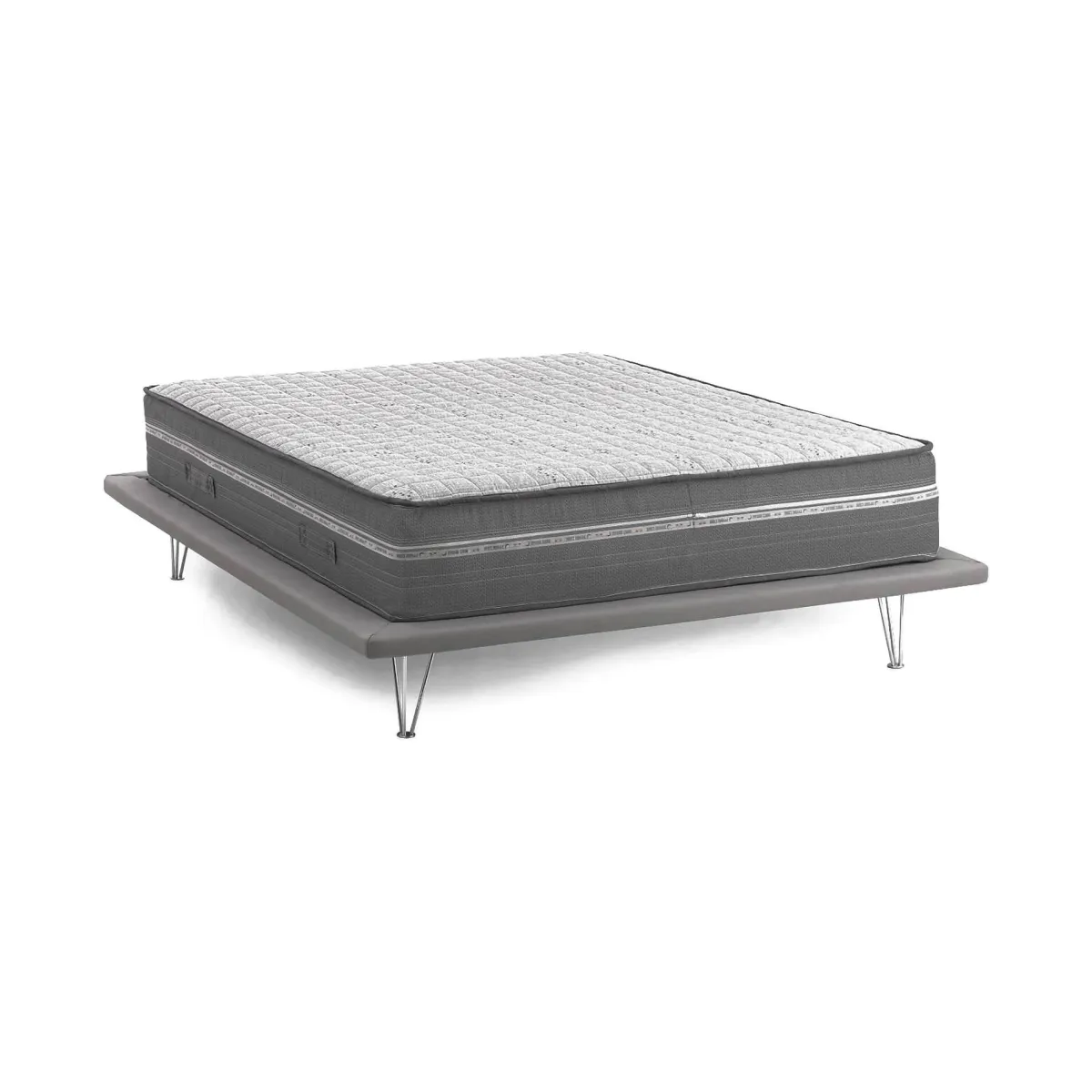 Materassi|Materassi Piazza E Mezza > Dmora Materasso traspirante piazza e mezza 120x190 in Memory Foam sfoderabile - Arial Grigio