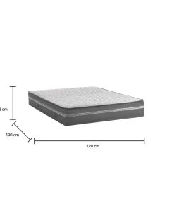 Materassi|Materassi Piazza E Mezza > Dmora Materasso traspirante piazza e mezza 120x190 in Memory Foam sfoderabile - Arial Grigio