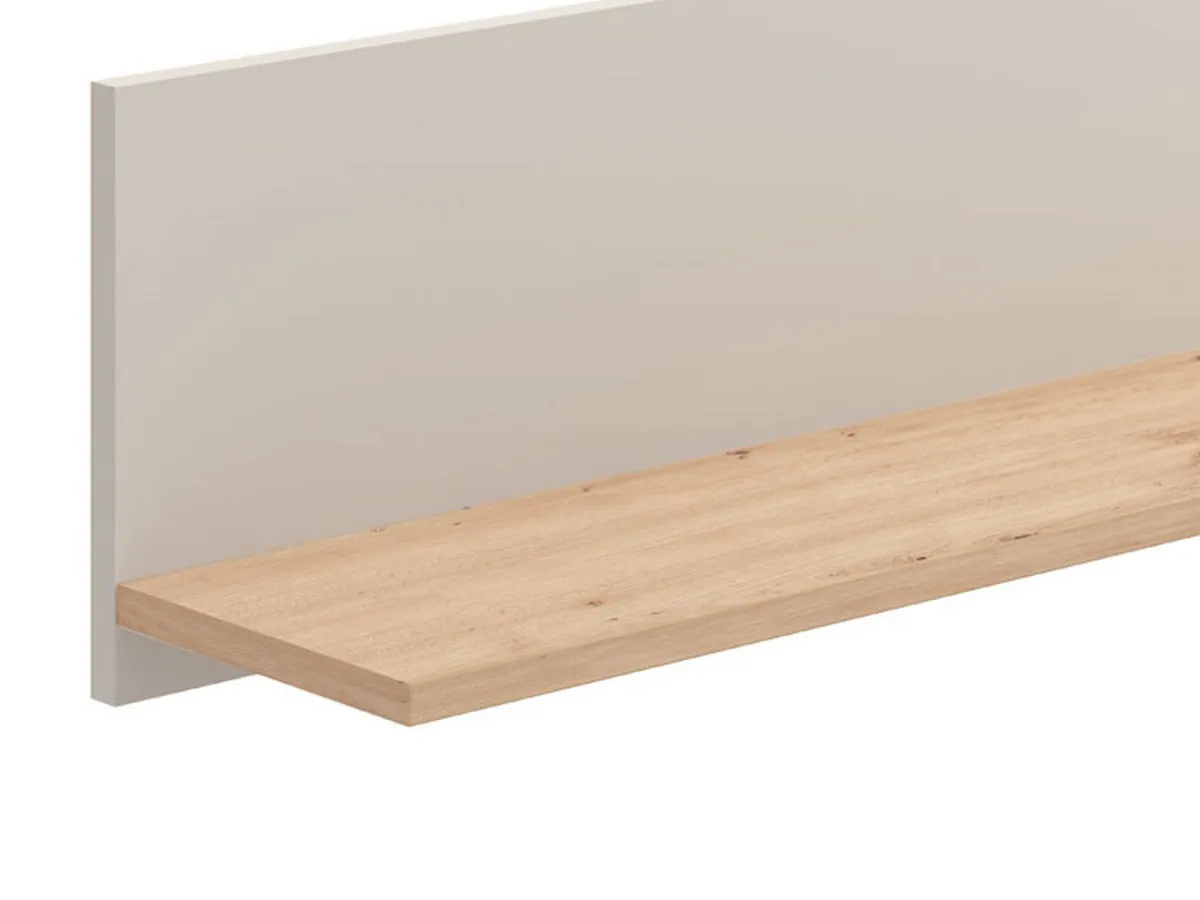 Mensole > Dmora Mensola Beige Marrone Rovere un Ripiano 137.5x19.5x24h cm, Portata Ripiani 5 - Dugenta Marrone Rovere, Beige