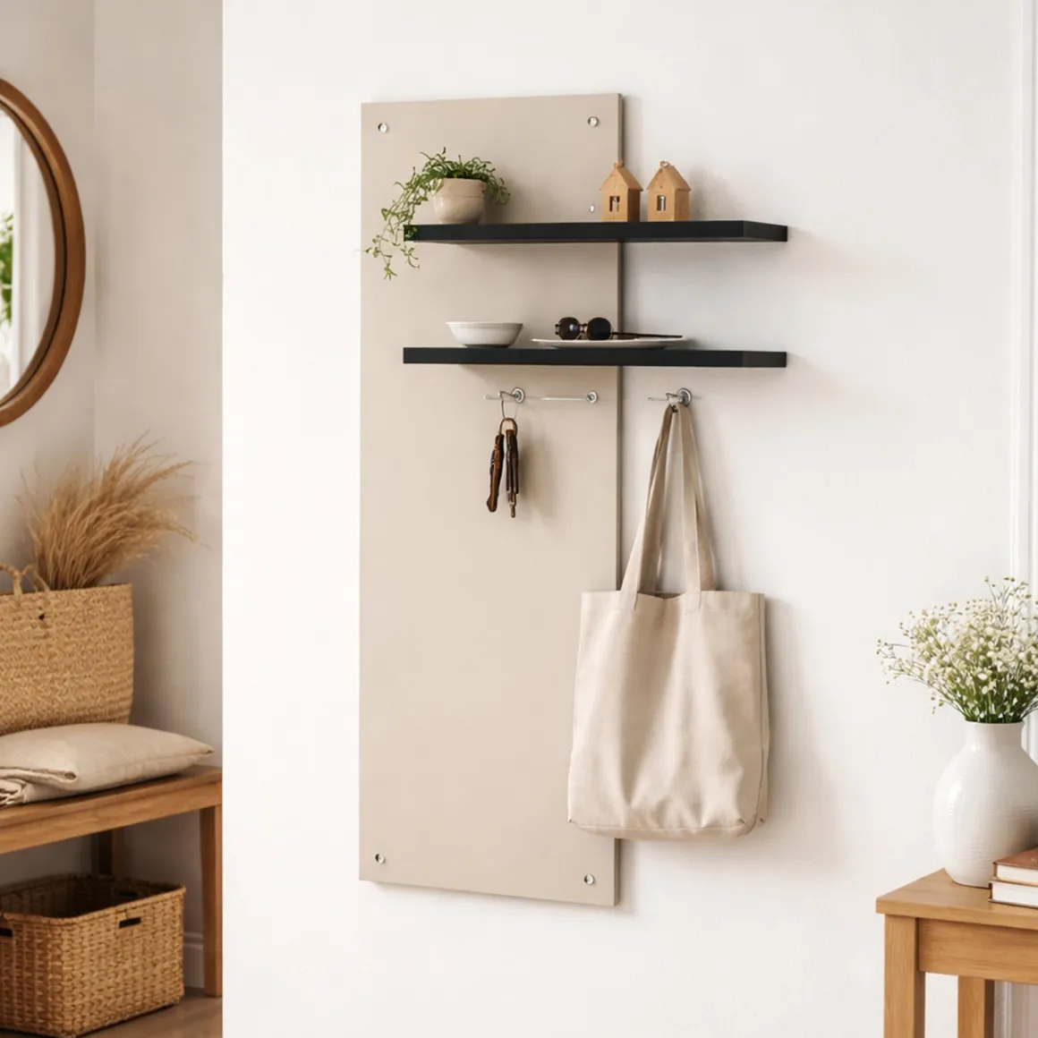 Mensola Beige 2 Ripiani Portata Ripiani 5 85x15x138h cm, - Ceriale