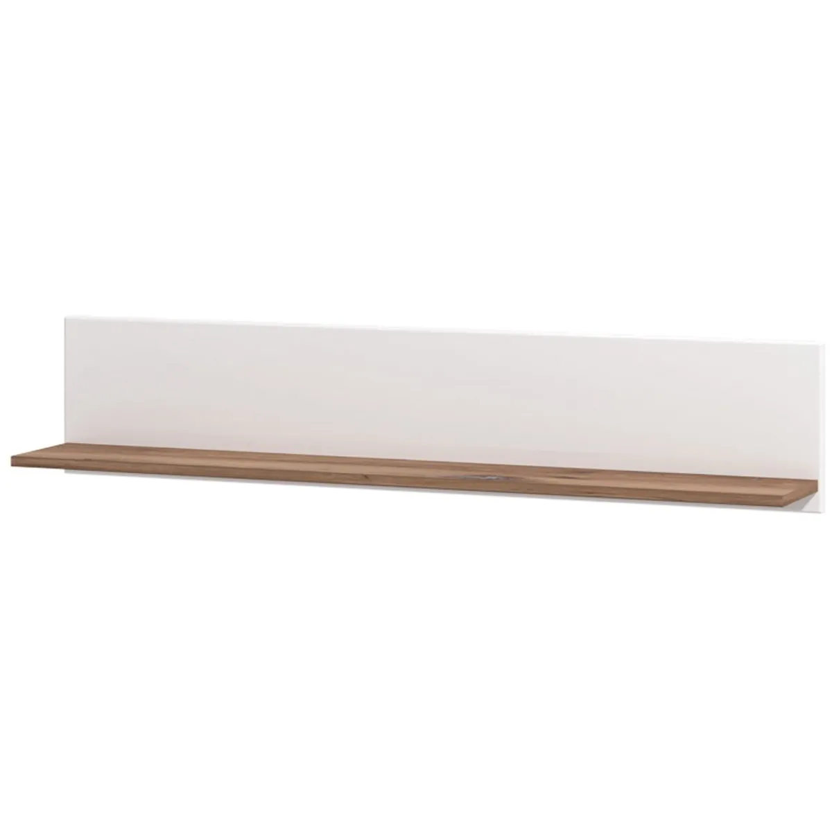 Mensole > Dmora Mensola Bianco Marrone Noce un Ripiano 120x19.5x24h cm, Portata Ripiani 5 - Bellini Marrone Noce, Bianco