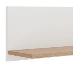 Mensole > Dmora Mensola Bianco Opaco Marrone Rovere un Ripiano Sfumatura Colore Struttura Opaco 138x20x24h cm, Sfumatura Colore Struttura Rovere - Norbio Marrone Rovere, Bianco Opaco