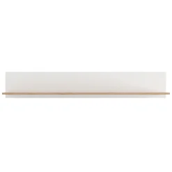 Mensole > Dmora Mensola Bianco Opaco Marrone Rovere un Ripiano Sfumatura Colore Struttura Opaco 138x20x24h cm, Sfumatura Colore Struttura Rovere - Norbio Marrone Rovere, Bianco Opaco