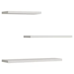 Mensole > Dmora Mensola 3 Ripiani set da 3 Mensole 30x2x14h cm, - Roscigno Bianco