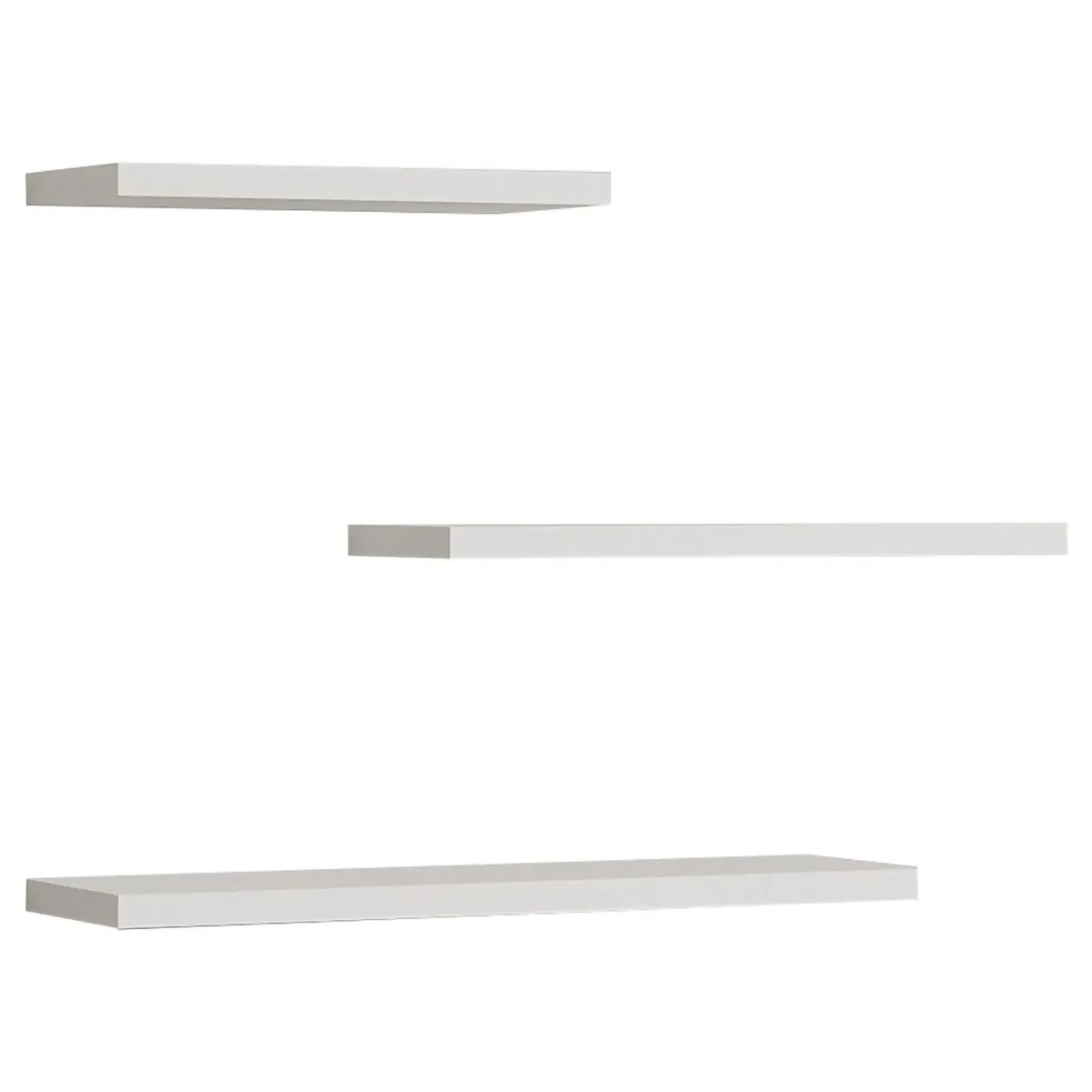Mensole > Dmora Mensola 3 Ripiani set da 3 Mensole 30x2x14h cm, - Roscigno Bianco