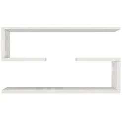 Mensola Bianco 4 Ripiani set da 2 Mensole 60x15x18h cm, - Savogna