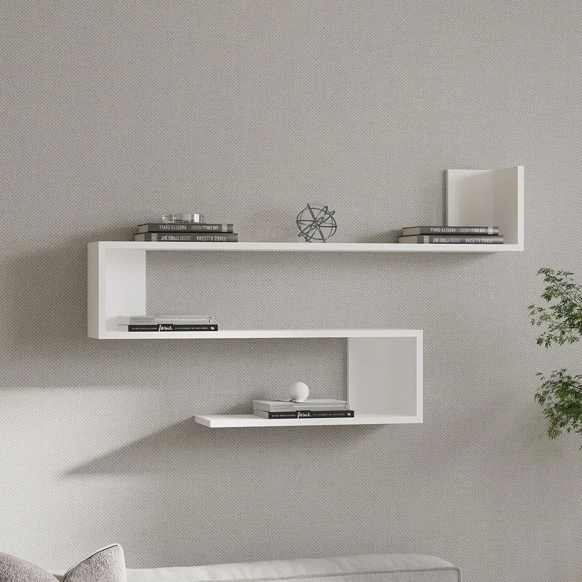 Mensola Bianco 3 Ripiani 120x20x71h cm, - Deliceto
