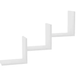 Mensola Bianco 3 Ripiani 90x20x60h cm, - Solesino