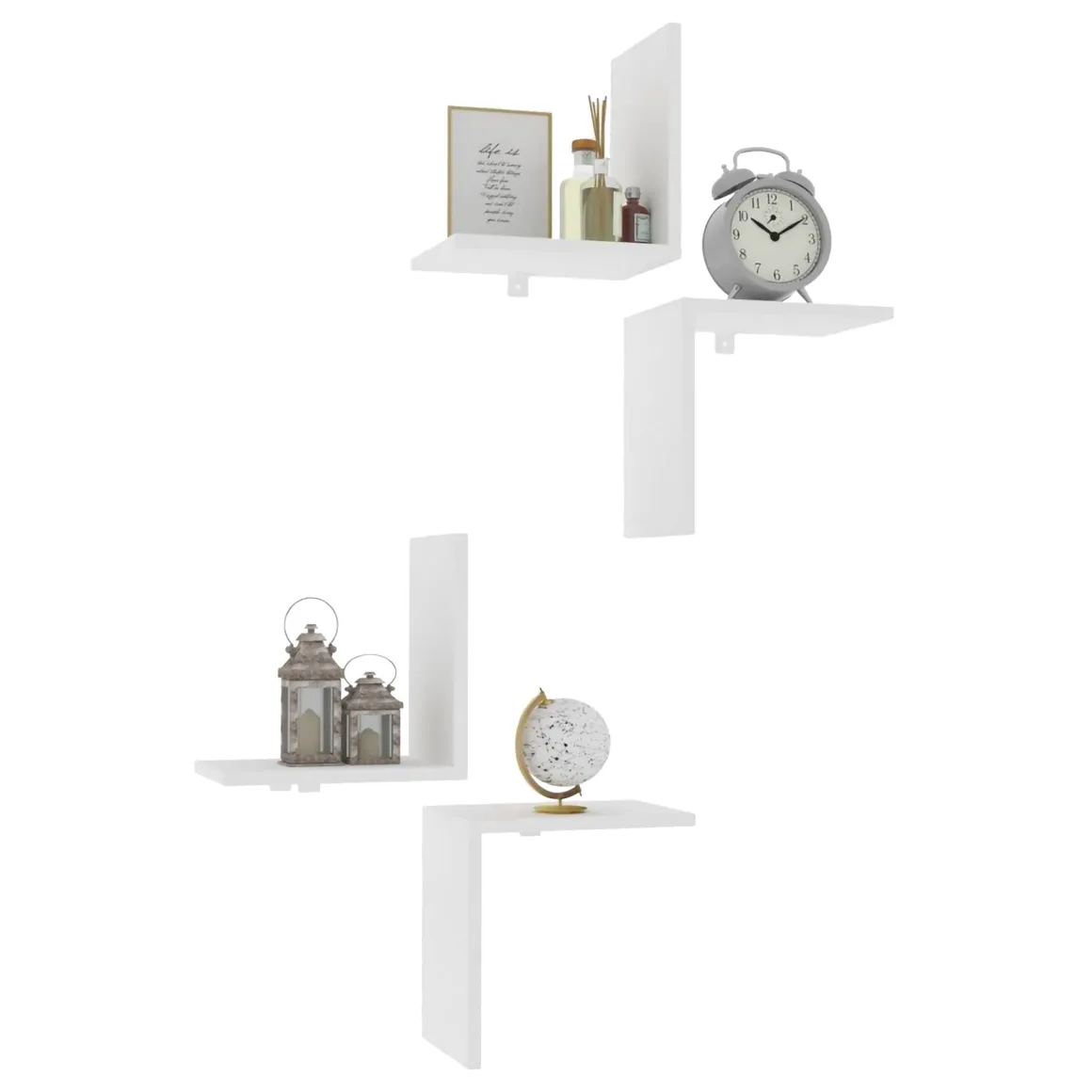 Mensola Bianco 4 Ripiani 28x20x32h cm, - Modug