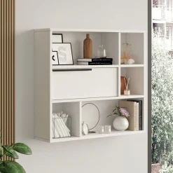 Mensole > Dmora Mensola 6 Ripiani 70x20x69h cm, - Riva Bianco