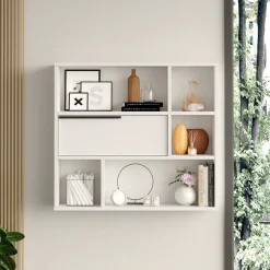 Mensole > Dmora Mensola 6 Ripiani 70x20x69h cm, - Riva Bianco