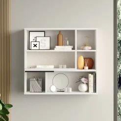 Mensole > Dmora Mensola 6 Ripiani 70x20x69h cm, - Riva Bianco