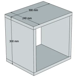 Mensola blu Ardesia 5 Ripiani Modulabile, set da 5 Mensole 30x30x24h cm, Sfumatura Colore Struttura Ardesia - Gianico