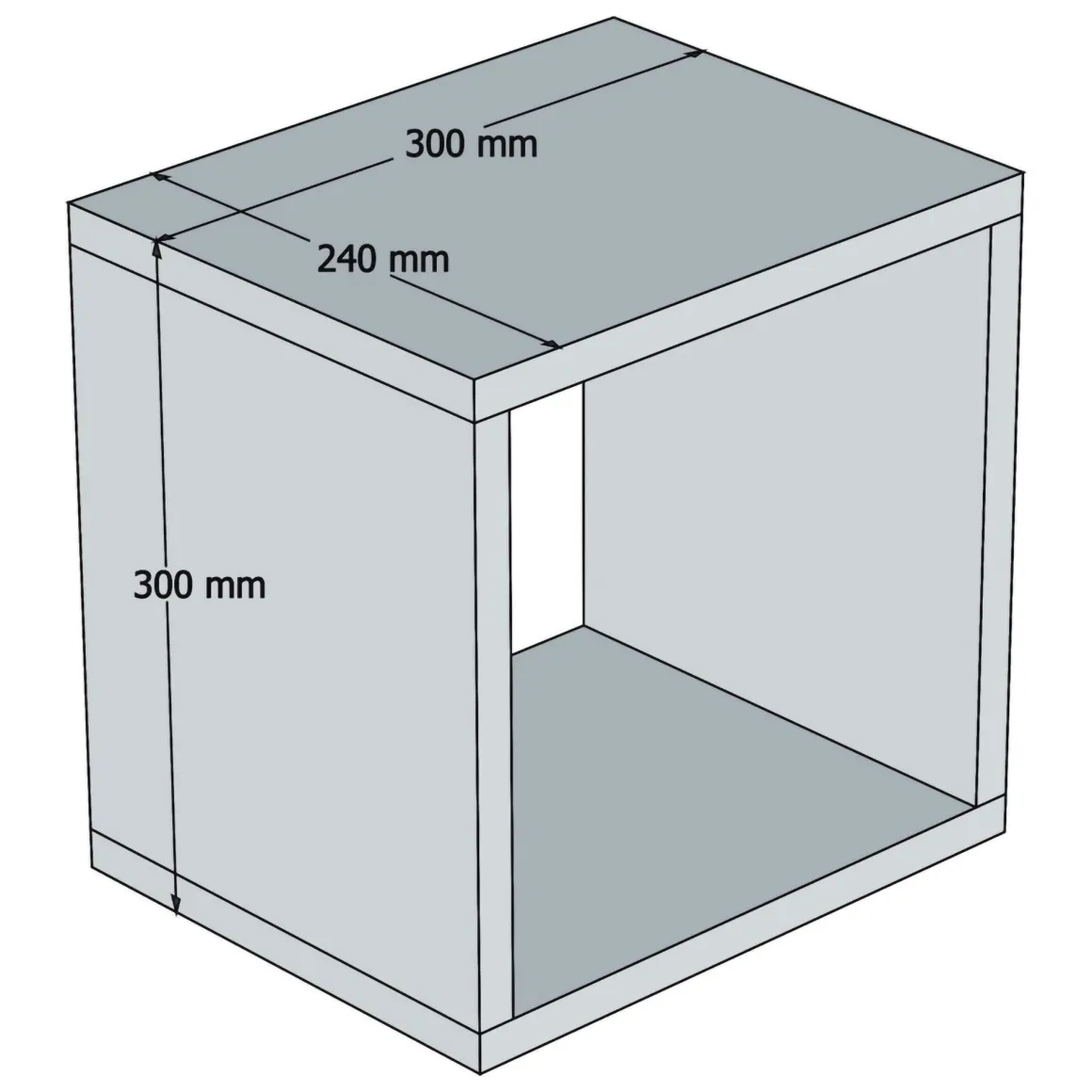Mensola blu Ardesia 5 Ripiani Modulabile, set da 5 Mensole 30x30x24h cm, Sfumatura Colore Struttura Ardesia - Gianico