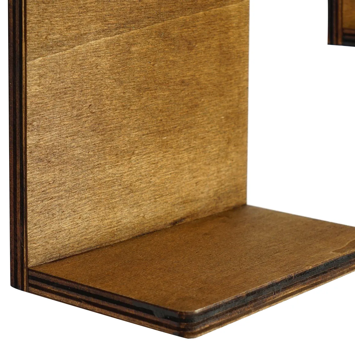 Mensola Marrone Naturale 2 Ripiani Sfumatura Colore Struttura Naturale 16x26x9h cm, - Ussassai
