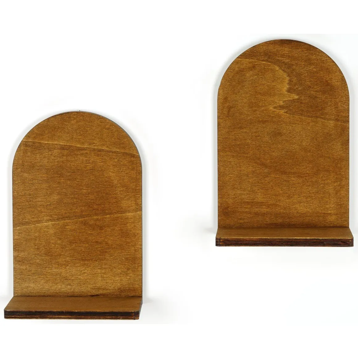 Mensola Marrone Naturale 2 Ripiani Sfumatura Colore Struttura Naturale 16x26x9h cm, - Ussassai
