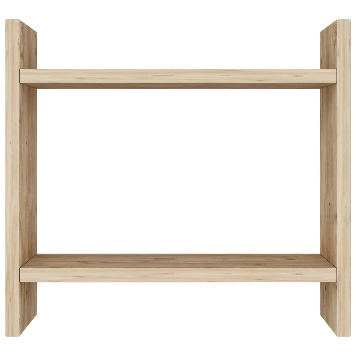 Mensola Marrone Naturale 2 Ripiani Sfumatura Colore Struttura Naturale 34x10x30h cm, - Morfasso