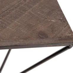 Mensole > Dmora Mensola Marrone Noce Nero 2 Ripiani in Legno di Abete 33x13x30h cm, Colore Struttura Nero - Cassola Nero, Marrone Noce