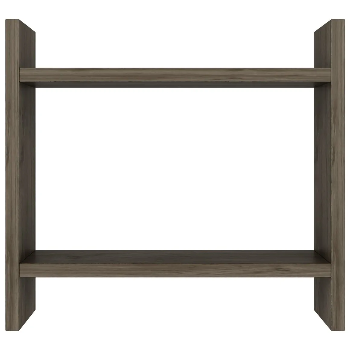 Mensola Marrone Noce 2 Ripiani Sfumatura Colore Struttura Noce 34x10x30h cm, - Morfasso