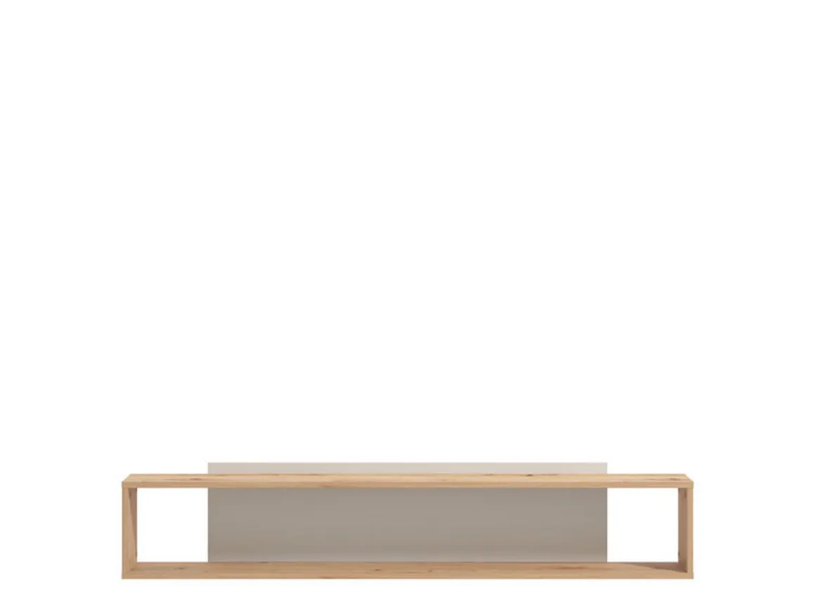 Mensola Marrone Rovere Grigio Tortora 2 Ripiani 150.5x19.5x31.5h cm, Portata Ripiani 5 - Valdieri