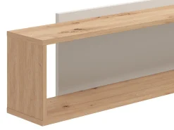 Mensola Marrone Rovere Grigio Tortora 2 Ripiani 150.5x19.5x31.5h cm, Portata Ripiani 5 - Valdieri