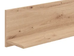 Mensola Marrone Rovere Nodi un Ripiano 120x19.5x24h cm, Portata Ripiani 5 - Focognano