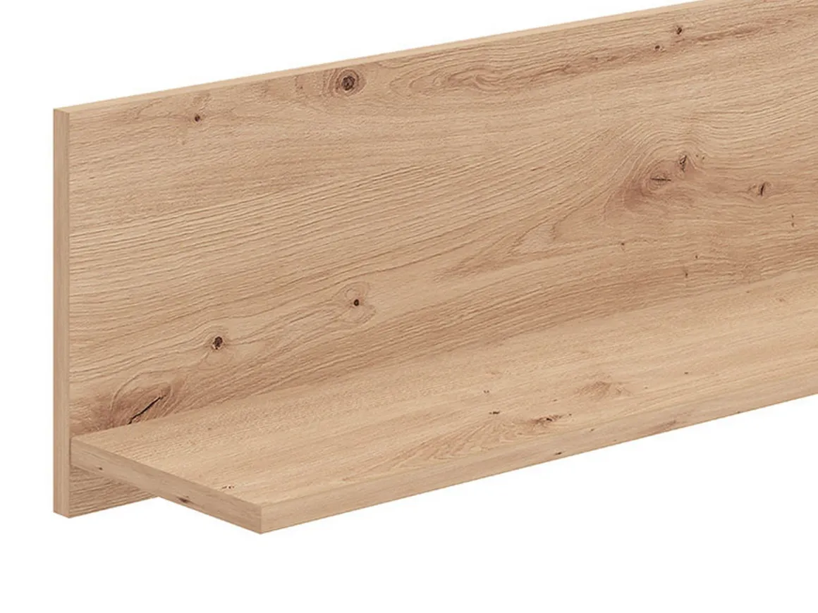 Mensola Marrone Rovere Nodi un Ripiano 120x19.5x24h cm, Portata Ripiani 5 - Focognano