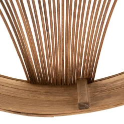 Mensola Marrone Rovere 2 Ripiani Finiture in Rattan 61x11x76h cm, Sfumatura Colore Struttura Rovere - Dalitasa