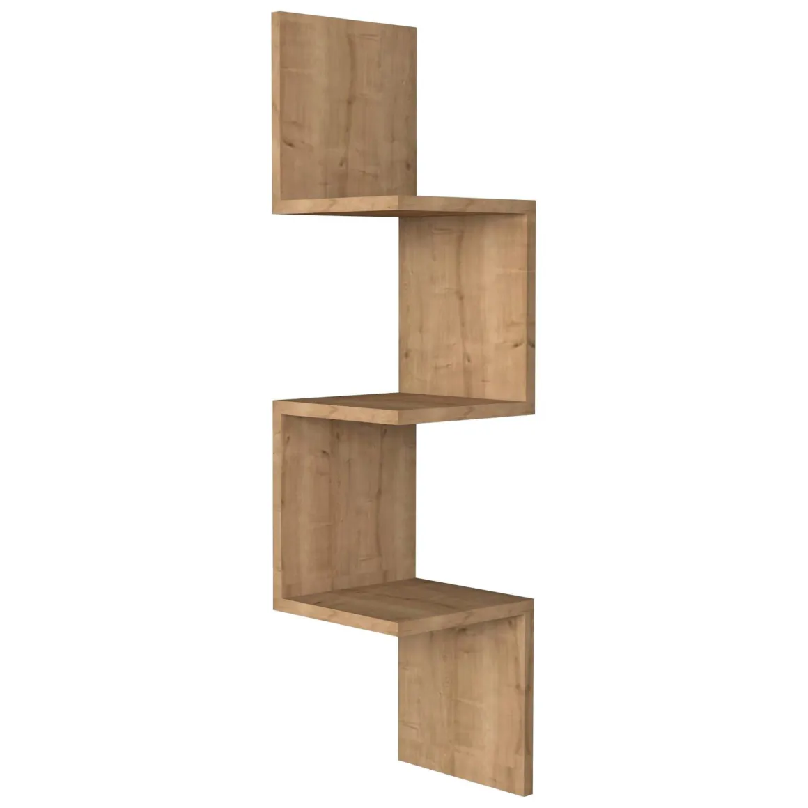 Mensola Marrone Rovere 3 Ripiani Sfumatura Colore Struttura Rovere 105x25x25h cm, - Budoni