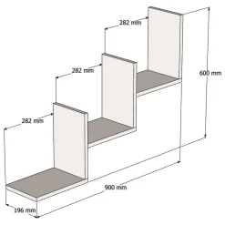 Mensole > Dmora Mensola 3 Ripiani set da 3 60x15x2h cm, Sfumatura Colore Struttura Rovere - Meina Marrone Rovere