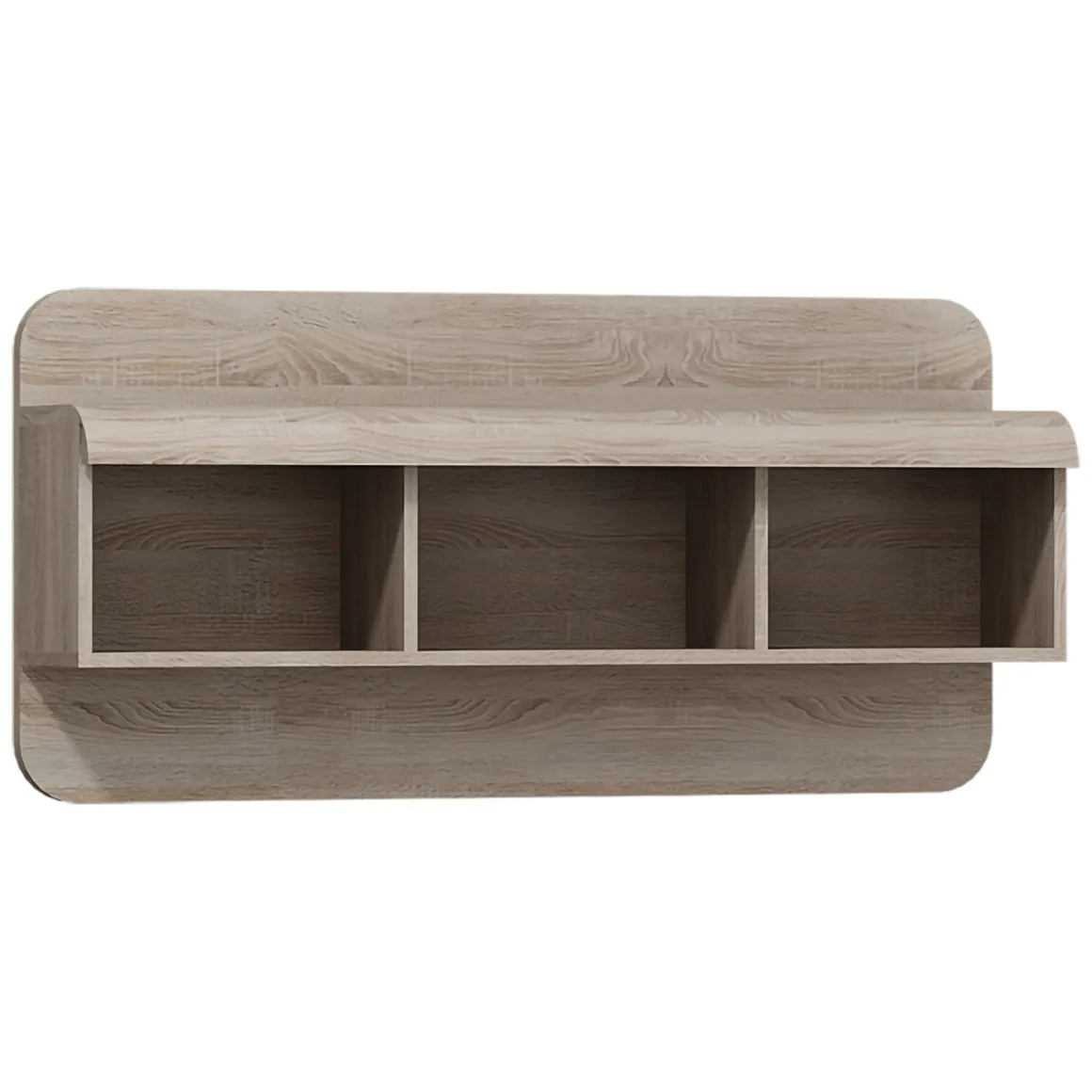 Mensola Marrone Rovere 4 Ripiani Sfumatura Colore Struttura Rovere 120x25x56h cm, - Kadamema