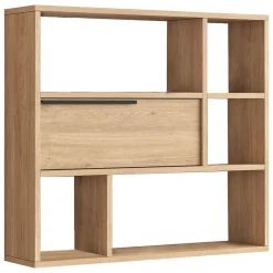 Mensola Marrone Rovere 5 Ripiani Sfumatura Colore Struttura Rovere 90x22x81h cm, - Roiate