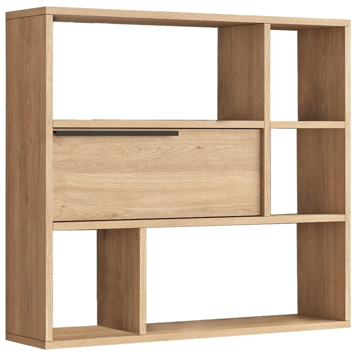 Mensola Marrone Rovere 5 Ripiani Sfumatura Colore Struttura Rovere 90x22x81h cm, - Roiate