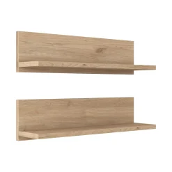 Mensole > Dmora Mensola muro 13x60cm noce e bianca - Nebbia Bianco, Marrone Noce