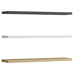 Mensole > Dmora Mensola Nero Antracite Marrone Rovere 3 Ripiani set da 3 60x15x2h cm, Colore Struttura Marrone - Meina Marrone Rovere, Nero Antracite