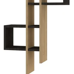 Mensole > Dmora Mensola Nero Antracite Marrone Rovere 8 Ripiani Colore Struttura Marrone 54x20x108h cm, Sfumatura Colore Struttura Antracite - Cupello Marrone Rovere, Nero Antracite