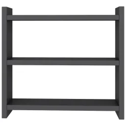 Mensola Nero Antracite 2 Ripiani Sfumatura Colore Struttura Antracite 44x10x40h cm, - Rizza