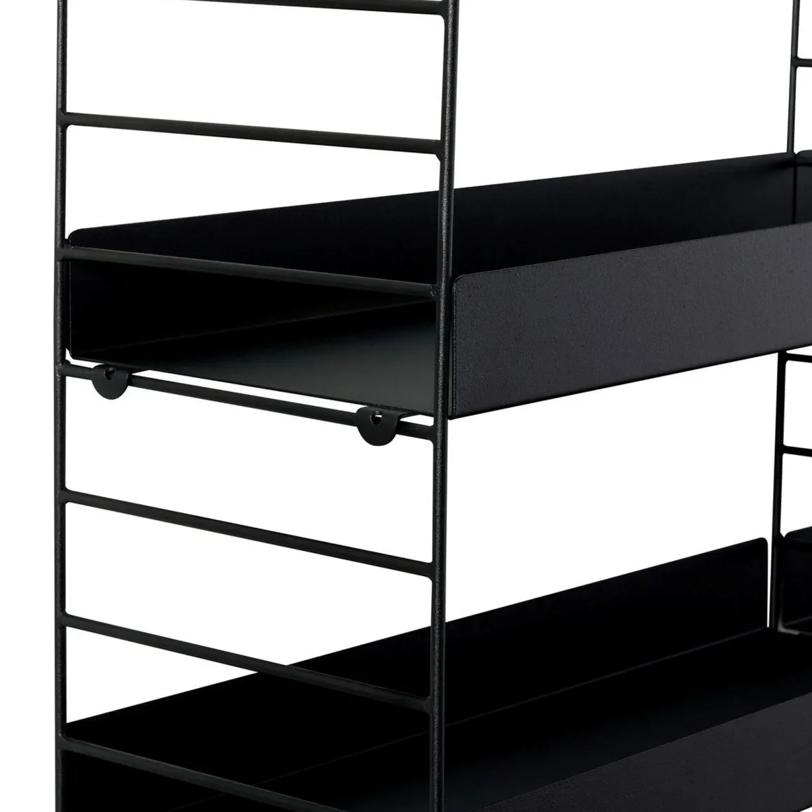 Mensola Nero 3 Ripiani 98x21x100h cm, - Scurelle