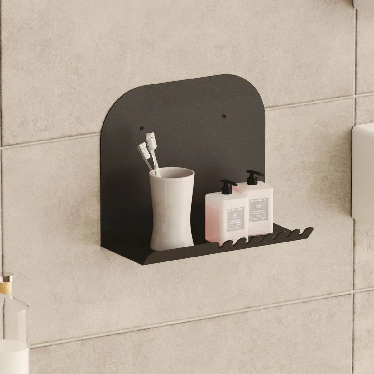 Mensole > Dmora Mensola un Ripiano 28x12x23h cm, - Ugento Nero