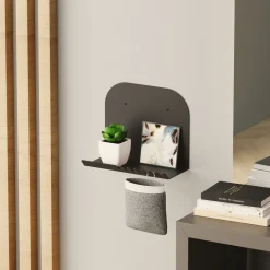 Mensole > Dmora Mensola un Ripiano 28x12x23h cm, - Ugento Nero