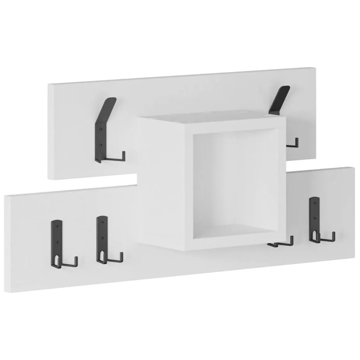 Mensola porta abiti 68x32h cm 6 posti bianco - Jimena