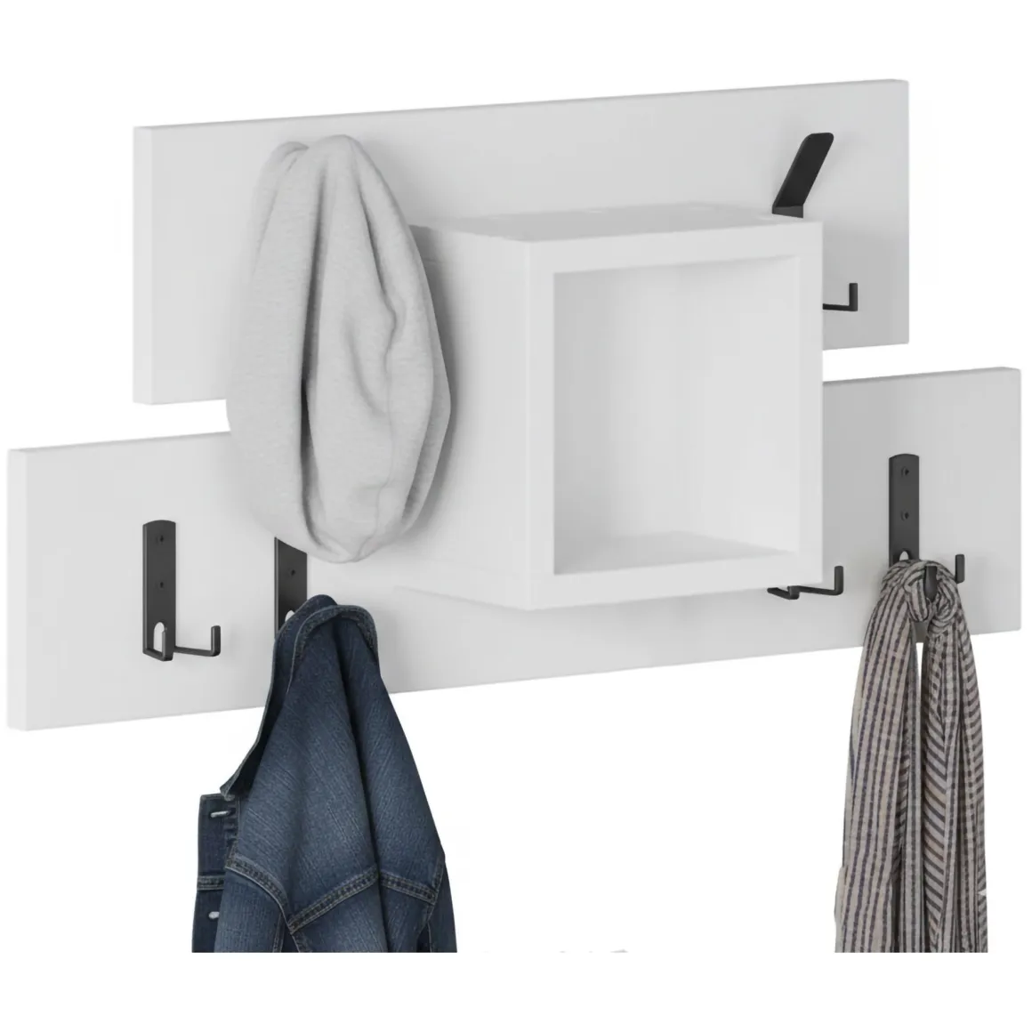 Mensola porta abiti 68x32h cm 6 posti bianco - Jimena