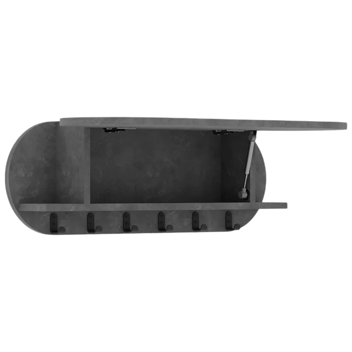 Attaccapanni > Dmora Mensola porta abiti 84x28h cm 6 posti grigio - Terry Grigio Cemento