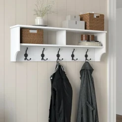 Mobile appendiabiti 120x37h cm 5 posti bianco - Egay