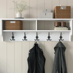Mobile appendiabiti 120x37h cm 5 posti bianco - Egay