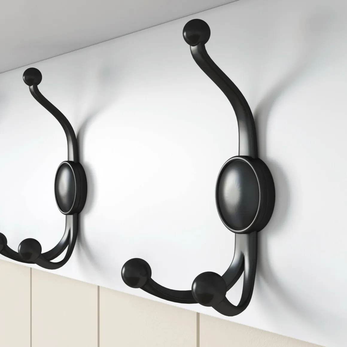 Mobile appendiabiti 120x37h cm 5 posti bianco - Egay