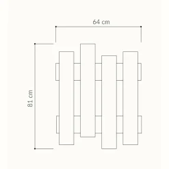 Mobile appendiabiti 64x79h cm 8 posti bianco - Astratto